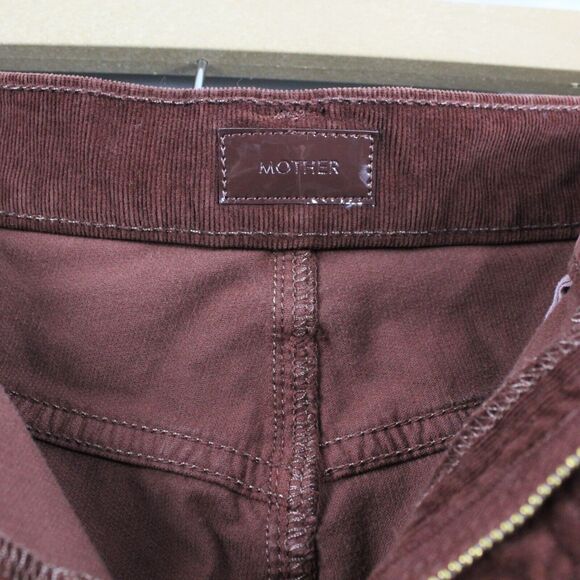 Mother Jeans Womens 33 The Mid Rise Rider Ankle Corduroy Hopscotch Brown Pockets - Picture 6 of 15